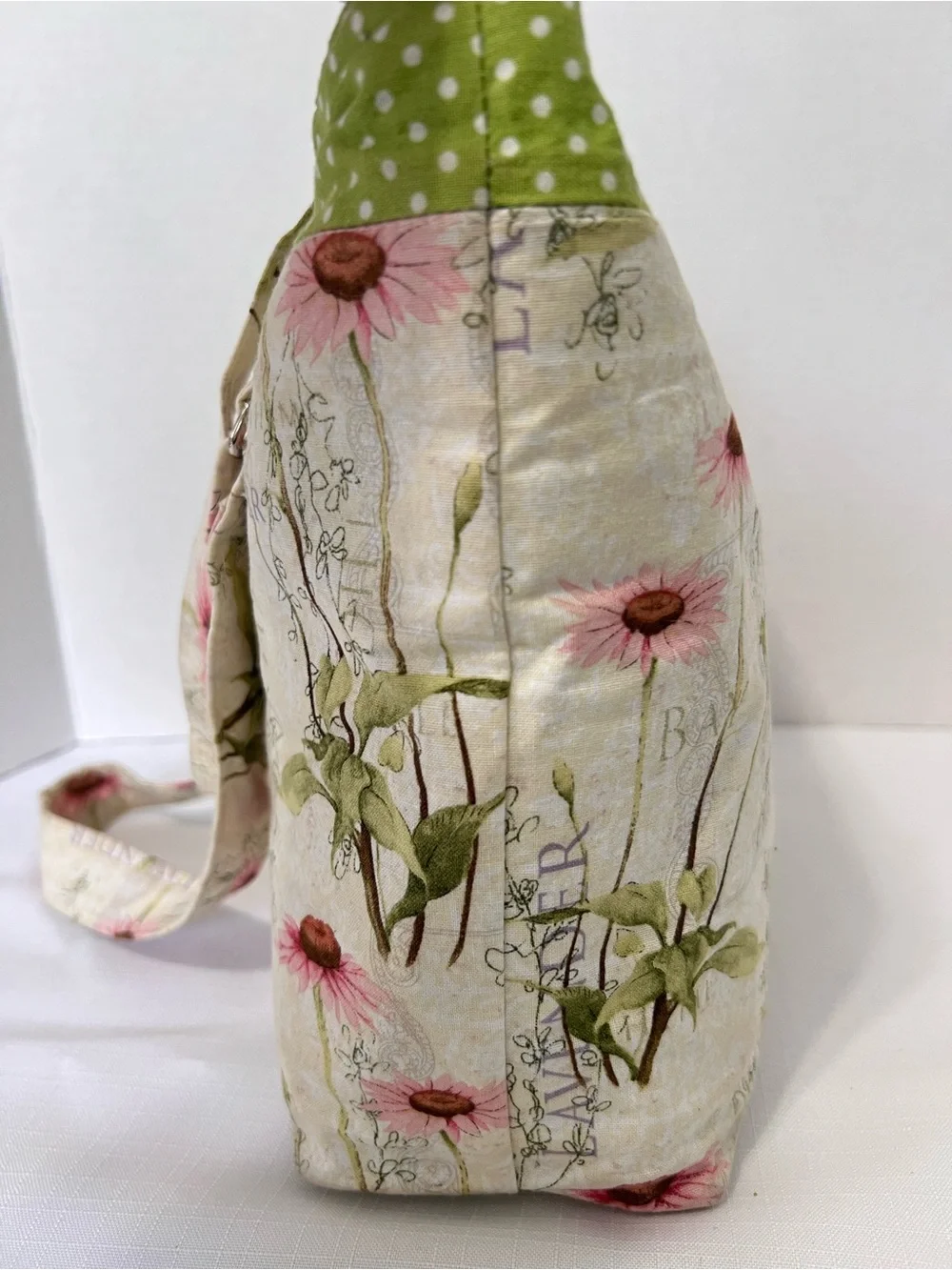 Handmade Floral Herb Garden Girl Prairie Cottagecore Bloomcore Handbag Tote Bag